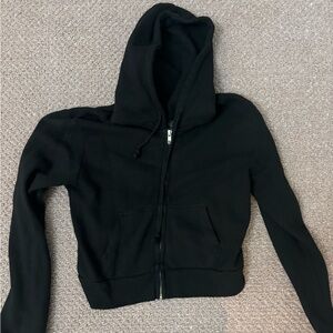 Brandy Melville black crop zip up